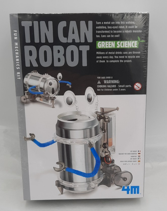 4M KidzRobotix Motorized TIN CAN ROBOT Kit Ages 8+ SEALED