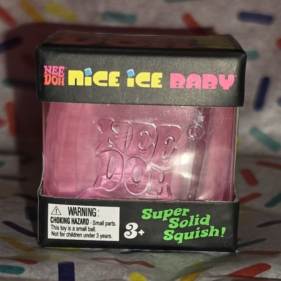 NeeDoh Nice Ice Baby Super Solid Squish Squeeze Toy Pink Age 3+ 3-4 Years