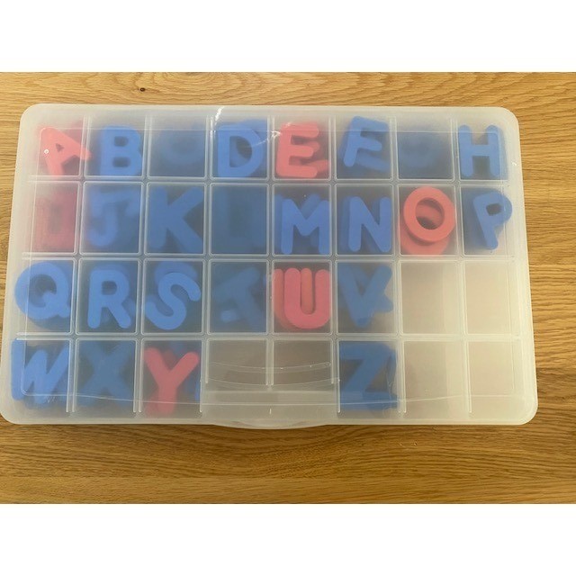 Unbranded Magnetic Foam Alphabet Letters Kids Blue Red Good Uppercase Set Case