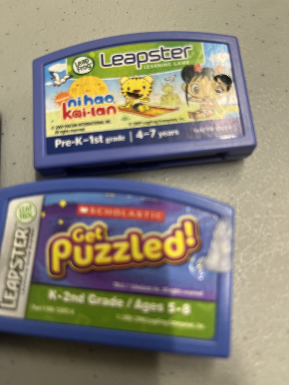 Disney Leapster Leapfrog Game Cartridges Lot- 4 Nemo ,Nihao, Princess,puzzled