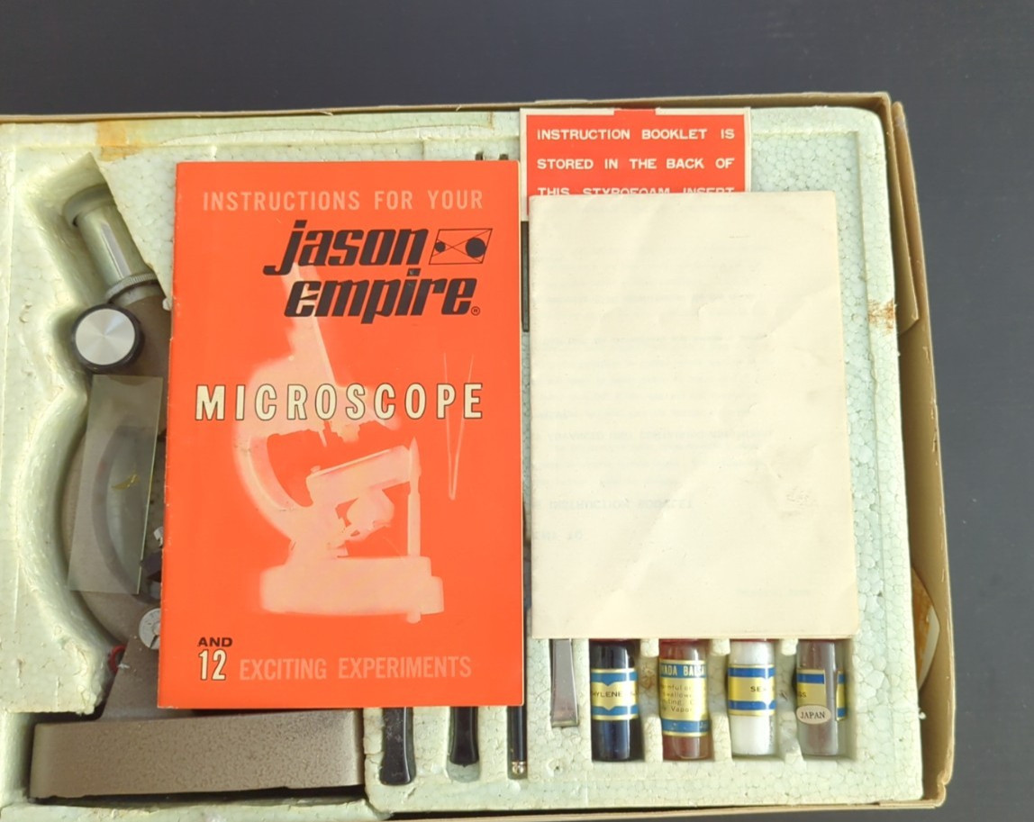 VINTAGE Jason/Empire 750 Power Zoom Microscope Set, 1971, Made in Japan