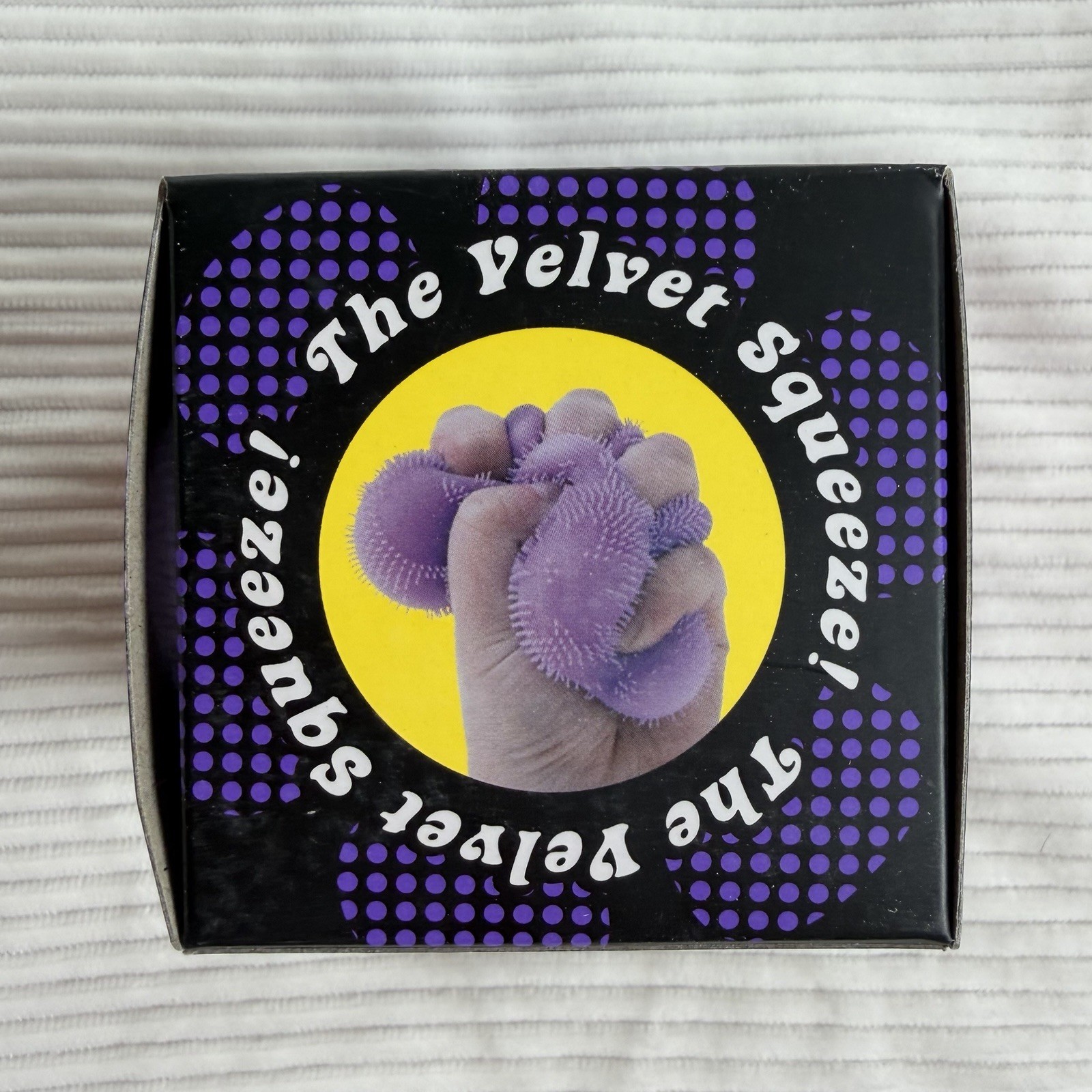 Schylling NeeDoh Fuzz Ball The Velvet Squeeze Flower Power Purple TikTok VIRAL