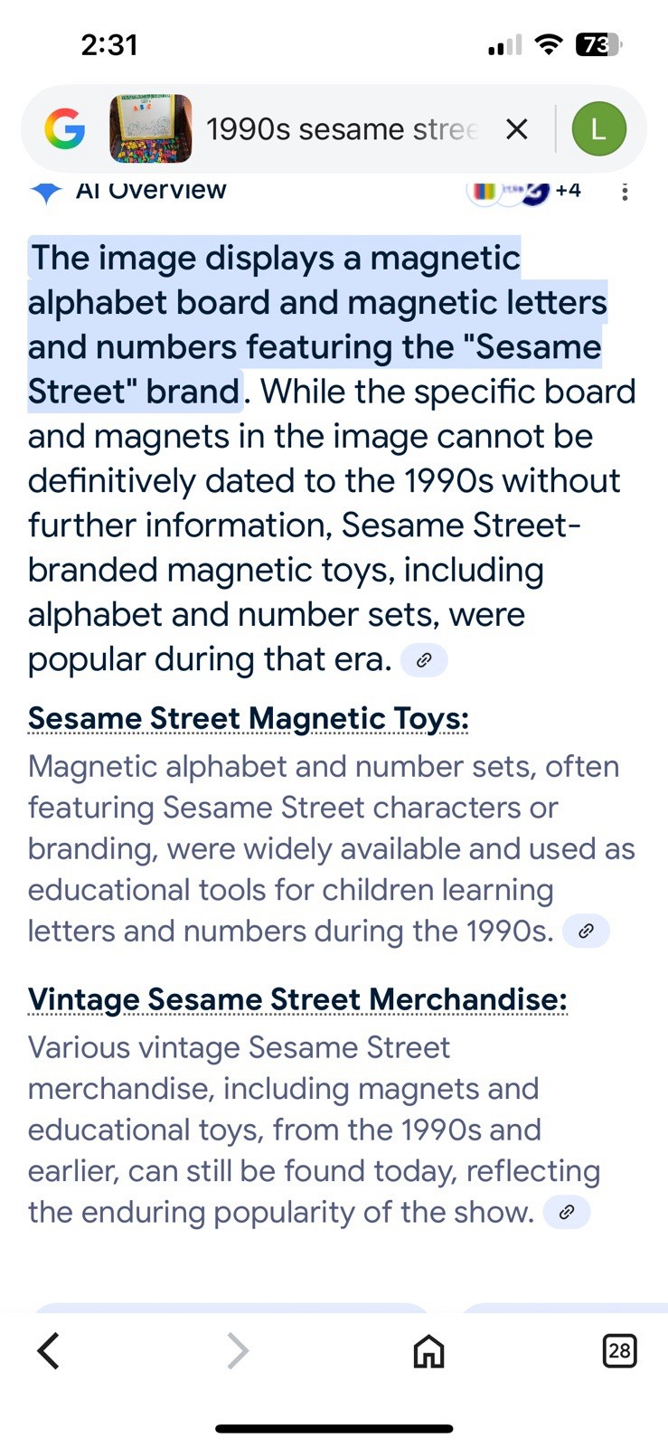 Vtg 1990 Sesame Street Magnetic Dry Erase Reversible Chalk Board 17.5×15.5