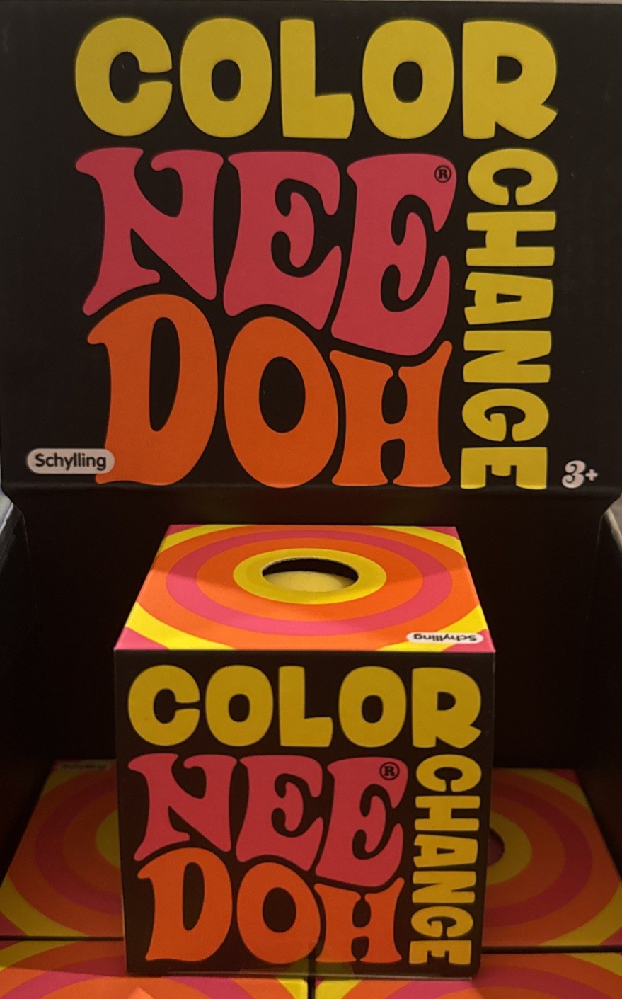 YELLOW NeeDoh Color Change BALL Sensory Fidget Squishy Splatter Toy Brand New