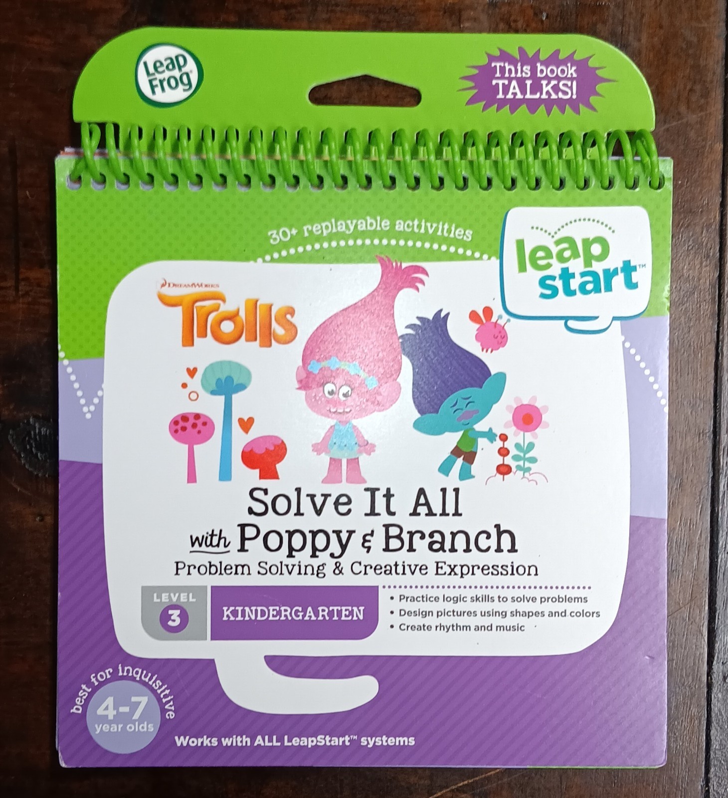 Leap Frog Leap Start Spiral Book Lot of 6 FROZEN MICKEY TROLLS Sampler 3D Lv 1-3