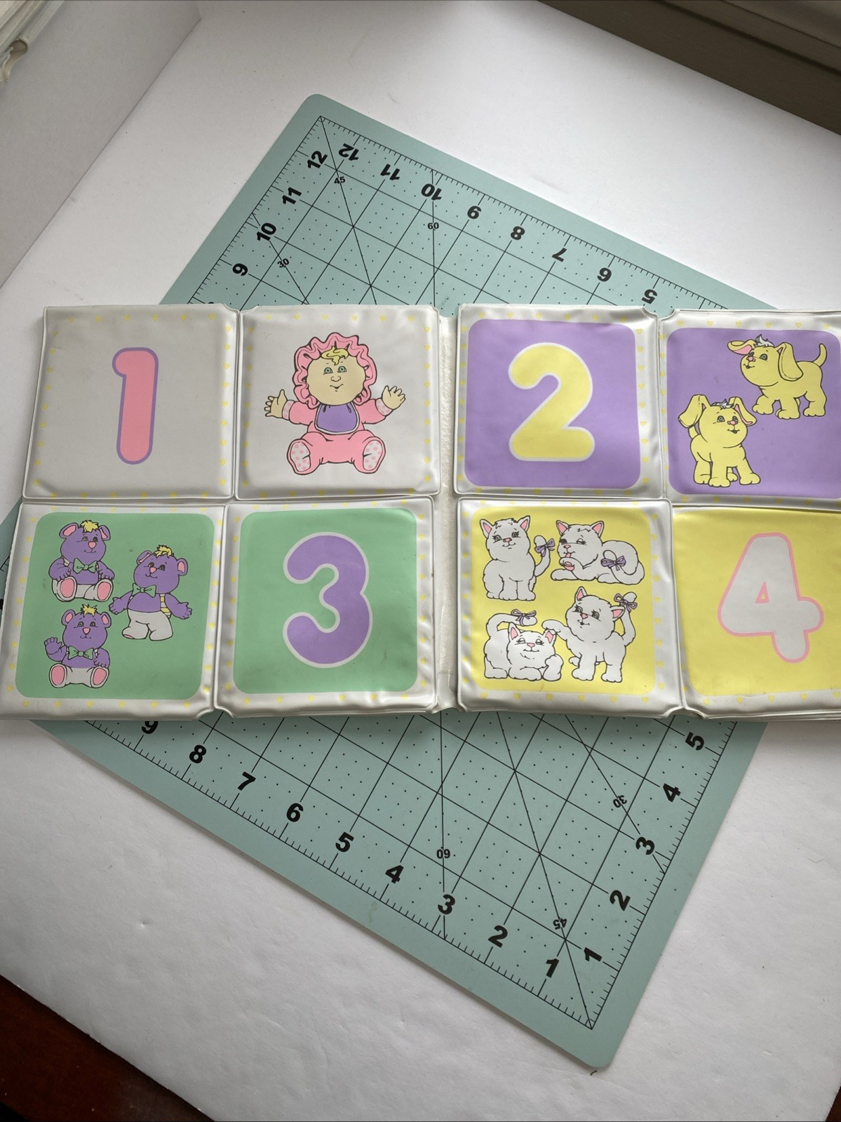 Vtg CPK Peek A Book Set Of 3 Soft Book Mats Letters Numbers Shapes/Colors 1987