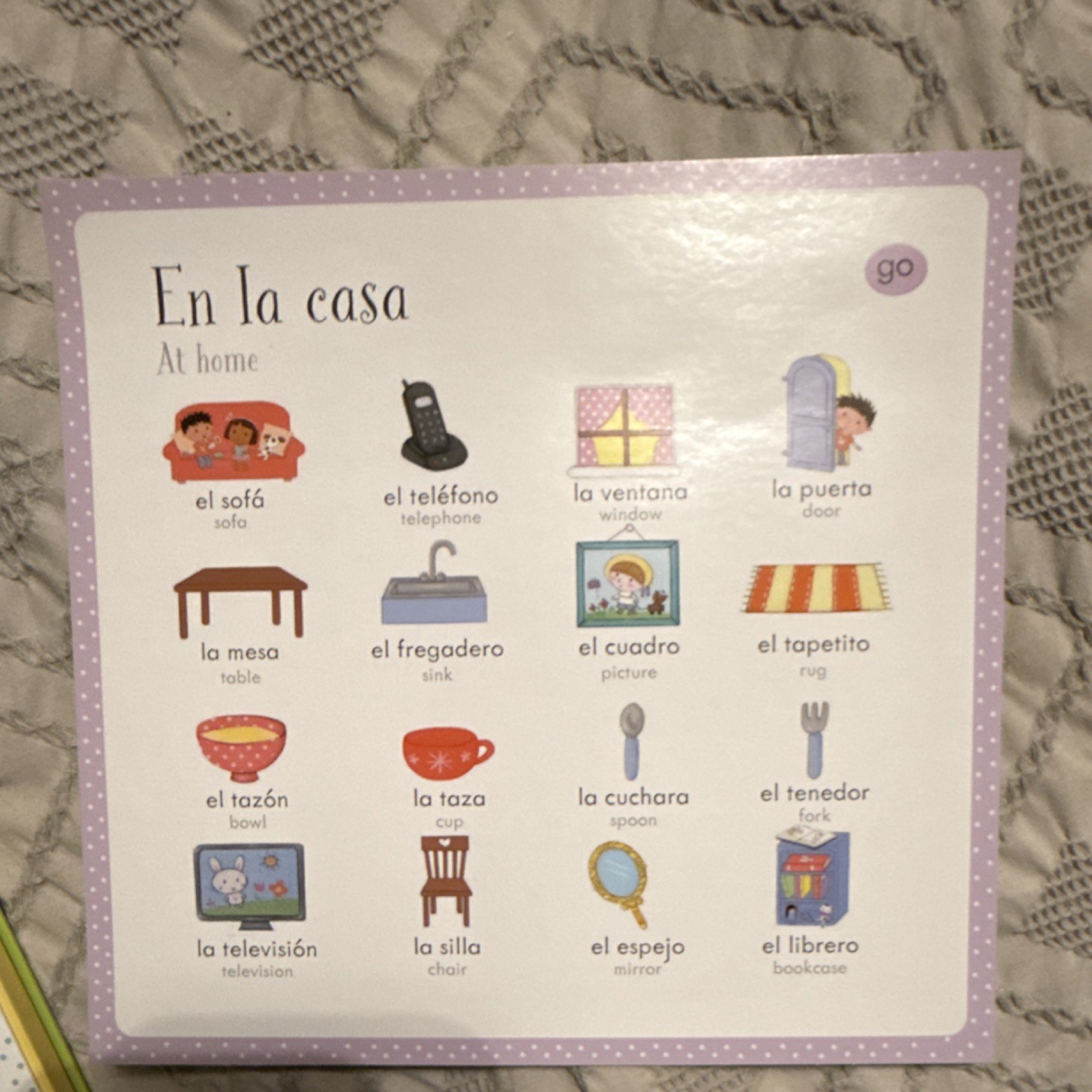 Usborne Listen and Learn First Spanish Words Interactive Educational Book