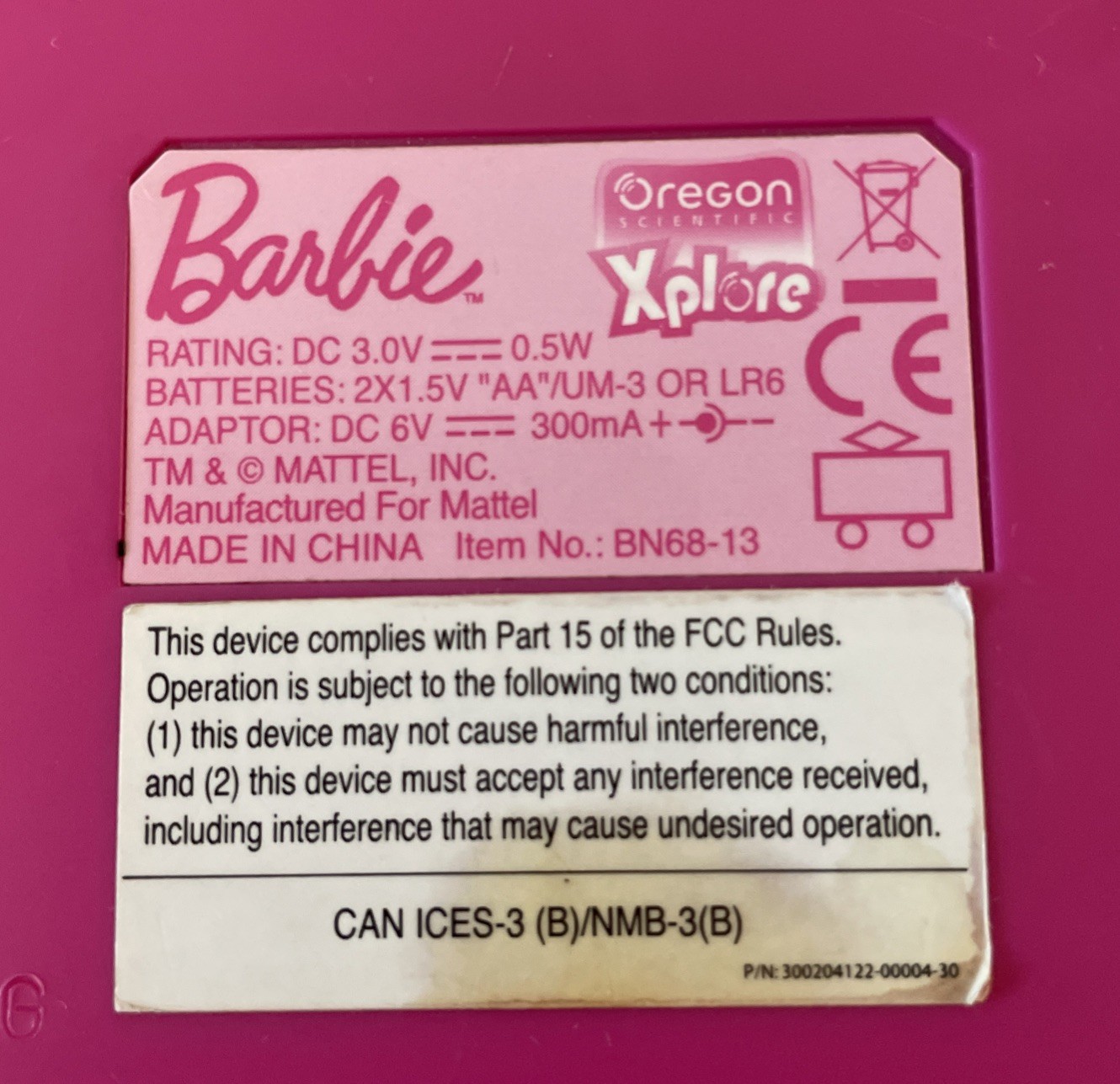 Pink Barbie Learning Laptop Computer Oregon Scientific- Tested- Screen Has Marks