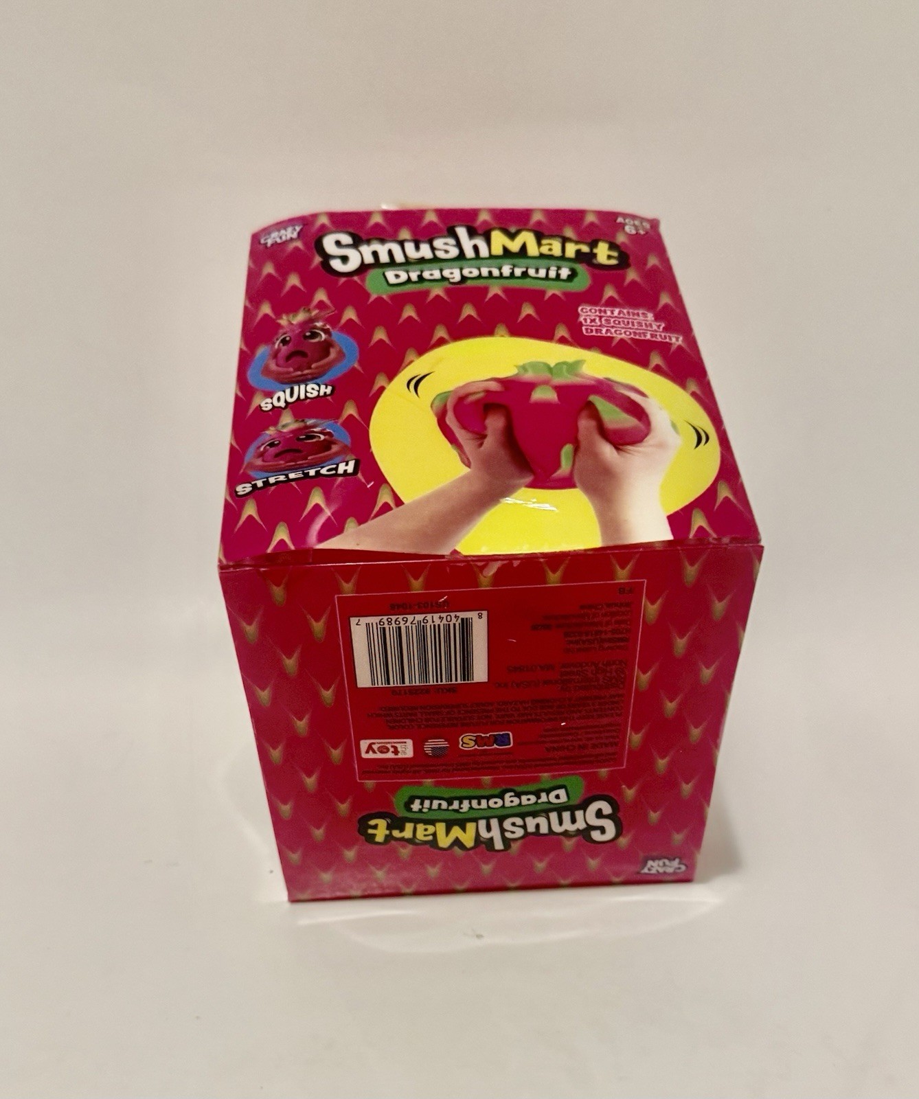 SmushMart Dragonfruit Squishy Squeezy Squeeze Toy Pink Green Ages 6+