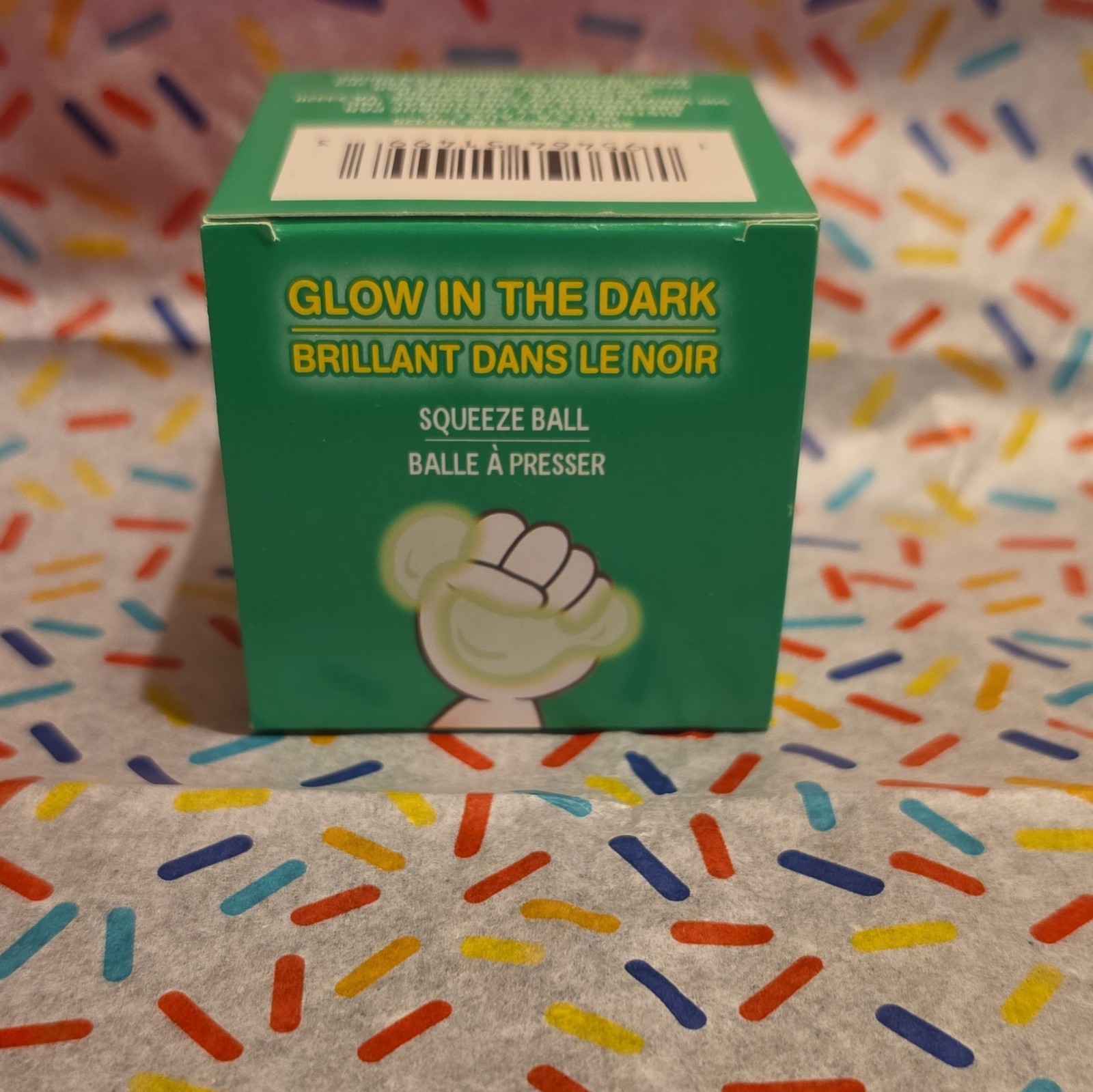 Novelty World Glow in the Dark Squeeze Ball White Age 3+ Age Level 3-4 Years