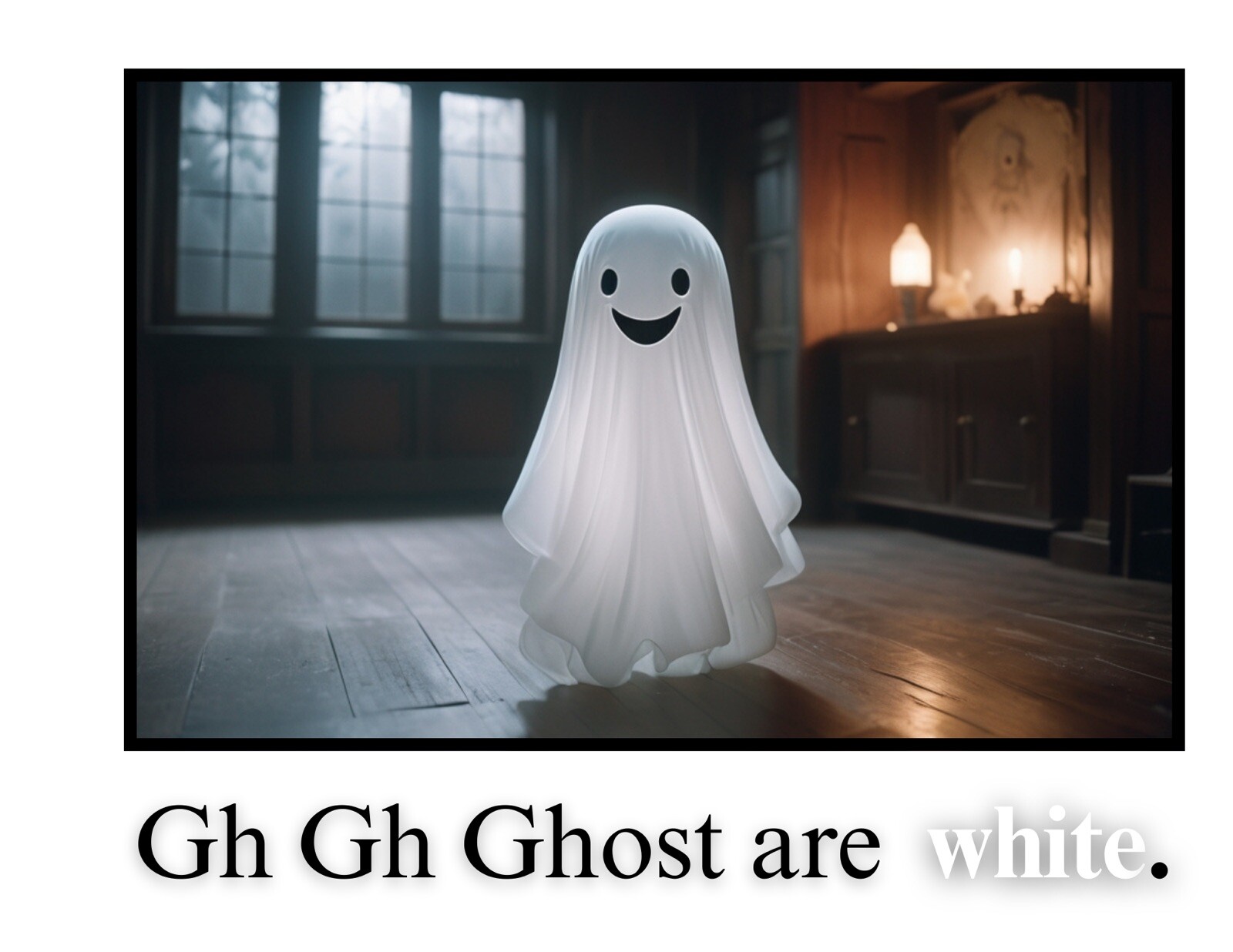 White | Ghostly White | LEARNING COLORS | Spiral Bound Picture Book