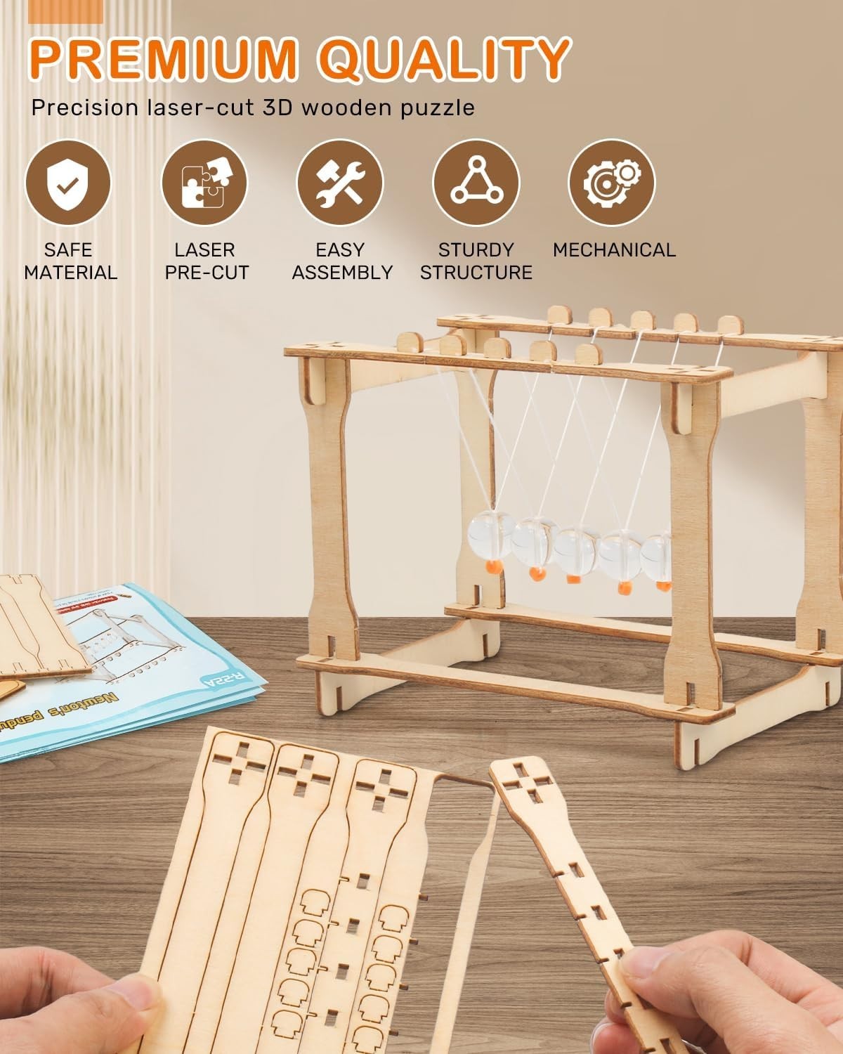 Educational Wooden STEM Science Kits for Ages 8-12: 5 Fun Projects Inside!