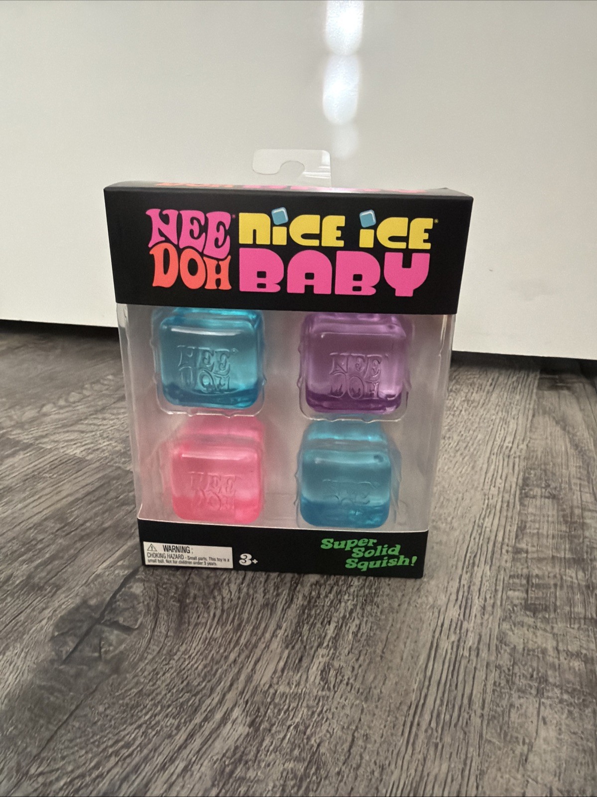Nee Doh Nice Ice Baby 4 pack Mini Nice Cubes Pink Blue Purple Sealed Authentic