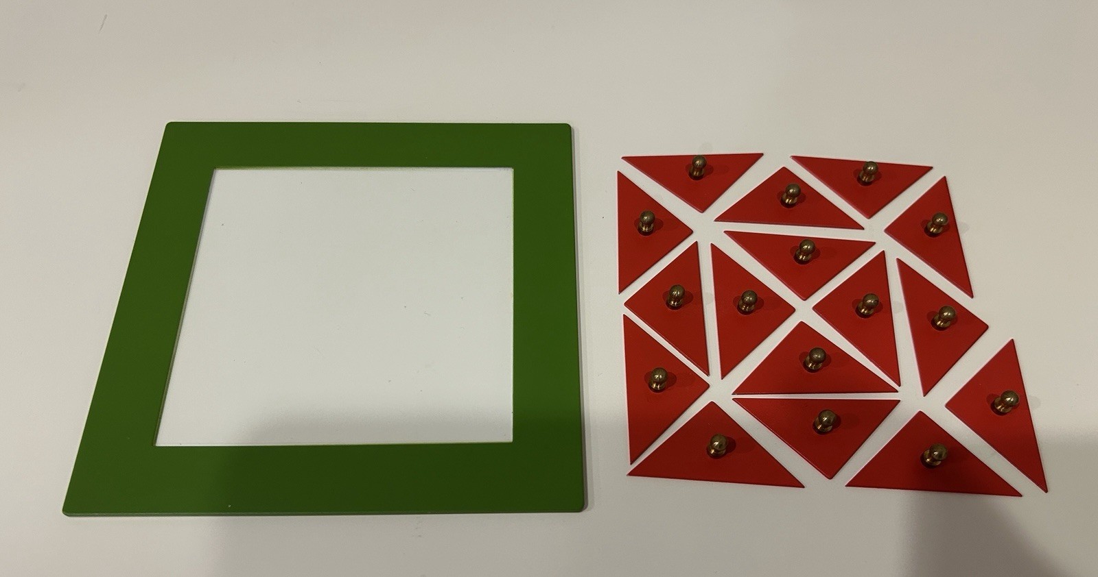 Montessori Metal Squares Elementary Math Fractions Geometry Figures
