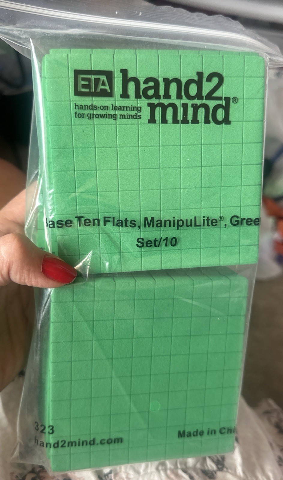 Hand2Mind Base Ten Blocks Complete Bundle Units Rods Flats Math Manipulatives