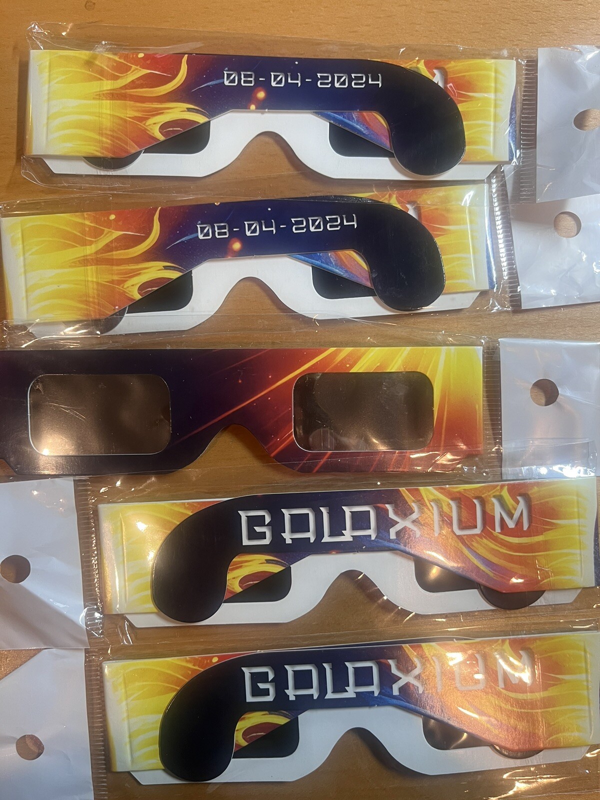 NEW Galaxium Solar Eclipse Glasses ISO Certified 6 units individually wrapped