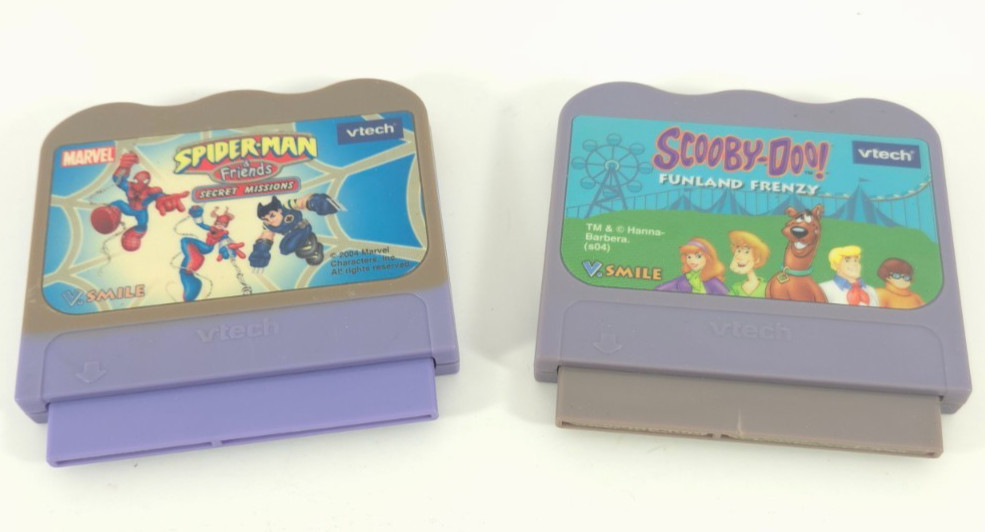Vsmile Game Lot: Scooby Doo Funland Frenzy, Spiderman & Friends Secret Missions