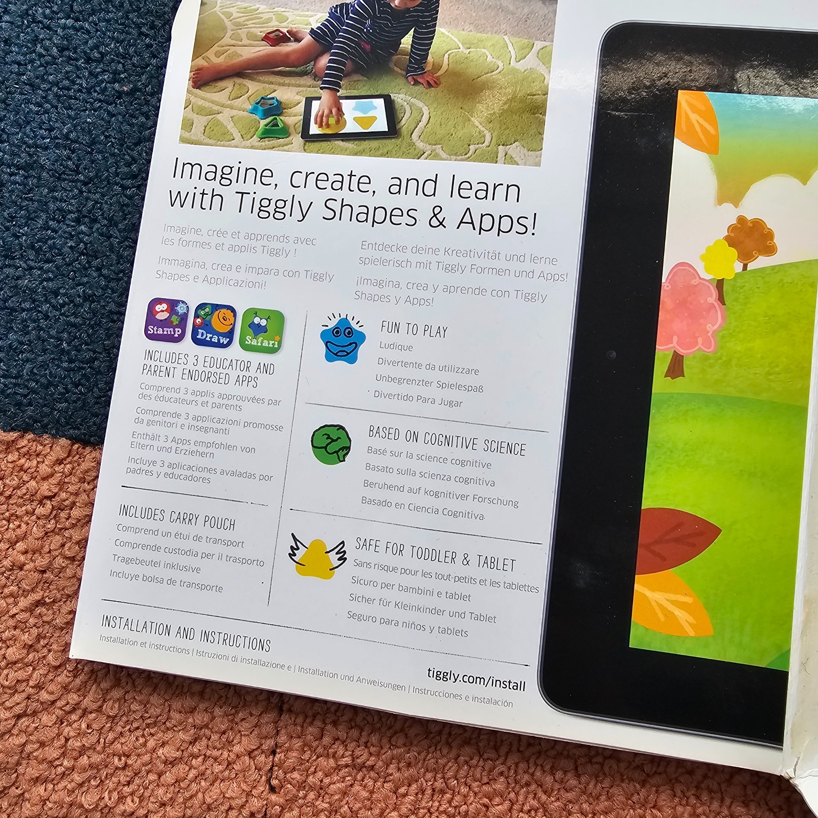 Tiggly Learning Toys For iPads Shvapes 18 Months – 4 Years Open Box Y3b