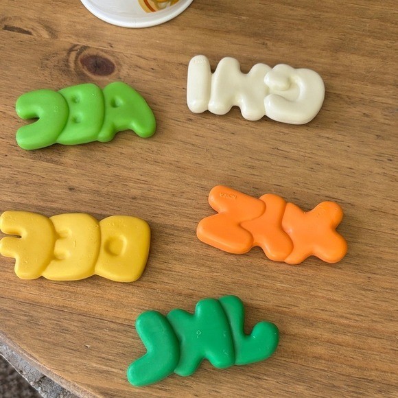 Vintage Fisher Price Alphabet Soup Letter Can & Letters Kids Food Play Set 1987