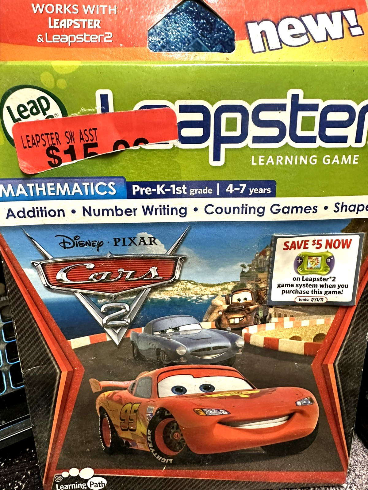 LeapFrog Leapster Learning Game Disney Pixar Cars 2 New Ships WITHOUT a Case
