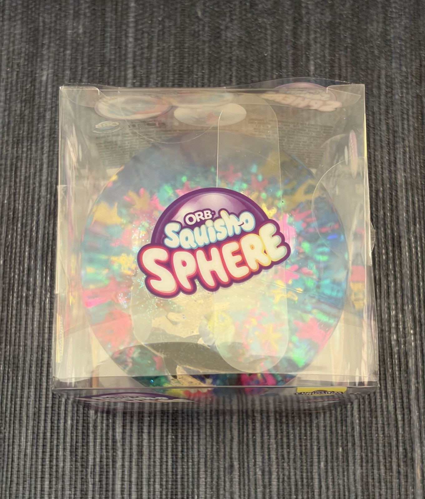 NEW Orb Squish-o Sphere – Gray Sharks Aquarium Floating Scene squishy toy clear