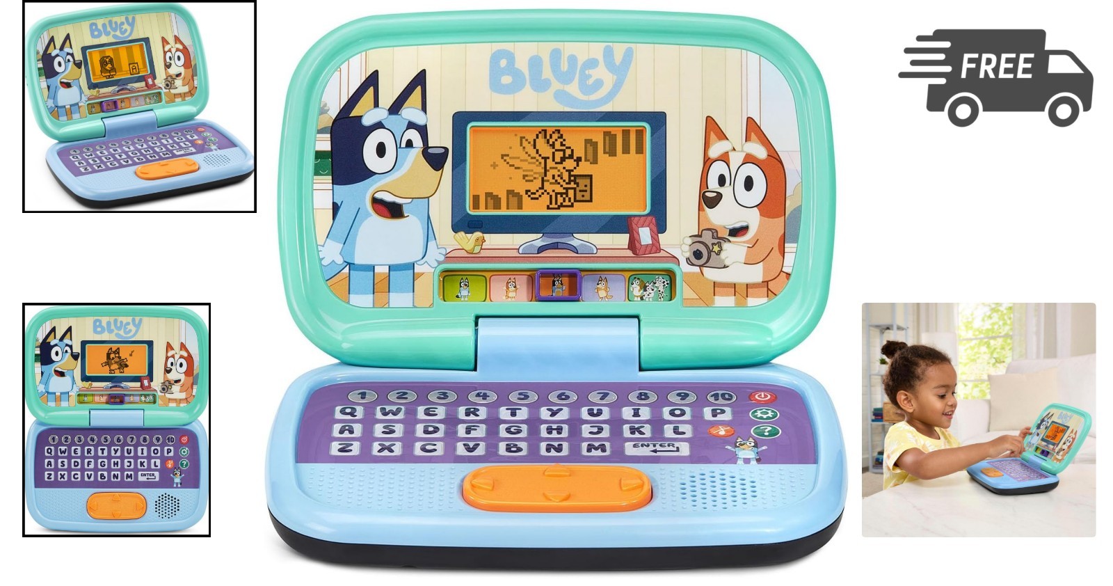 Bluey Game Time Laptop Kids Educational Toy Games for Ages 3 plus
