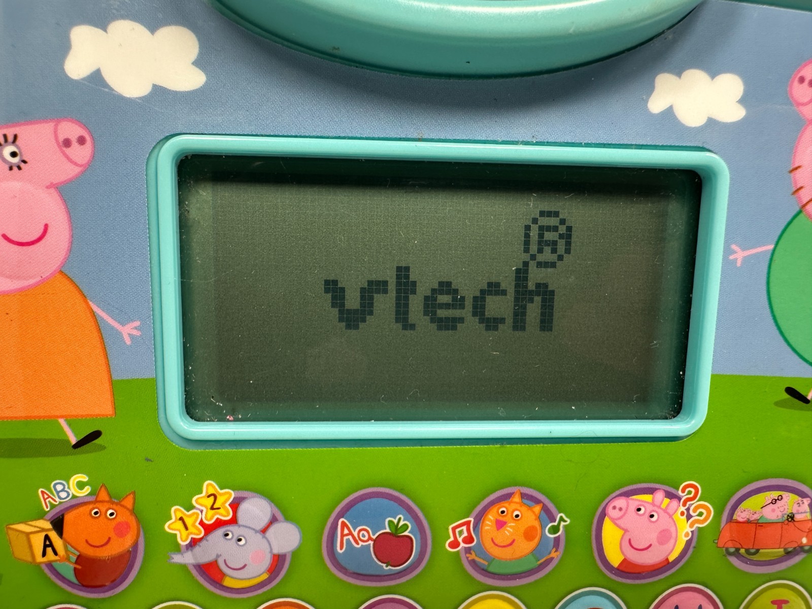 VTech Peppa Pig Electronic Learning System Alphabet & Numbers Tablet WORKING