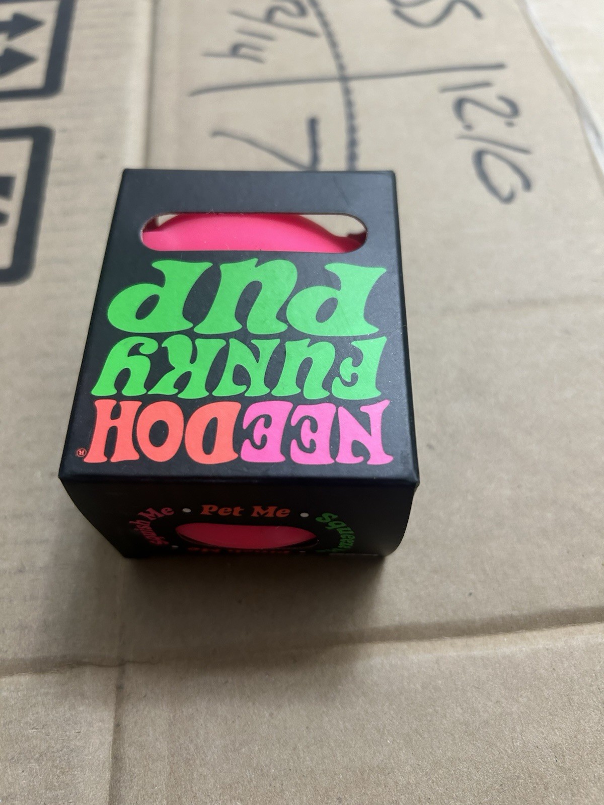 Pink Funky Pup Nee Doh by Schylling, NIB, fidget, squish toy, NEW