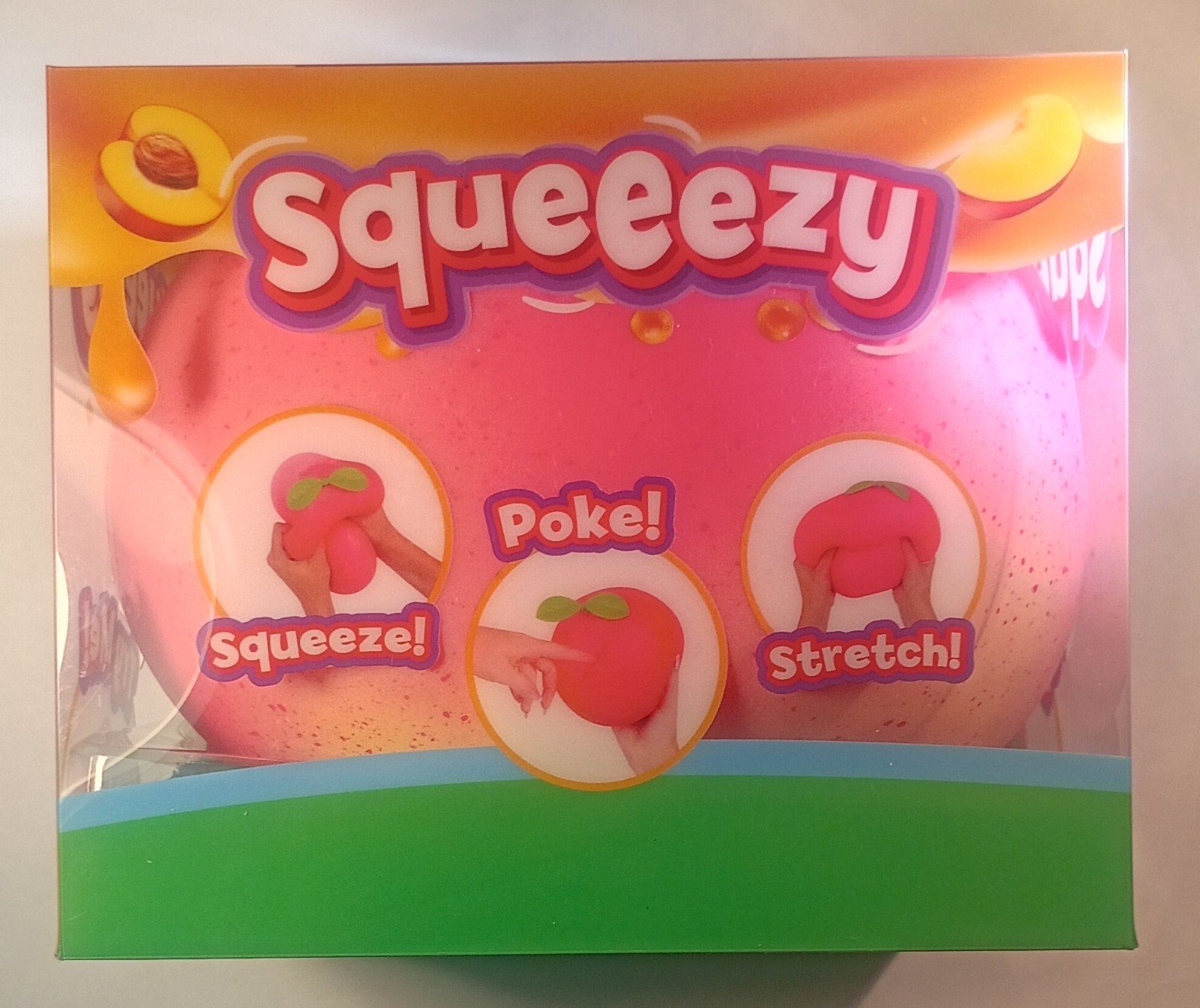 Squeezy Peach Ball Squish Squishy Stress Reliever Fidget Toy New In Pack