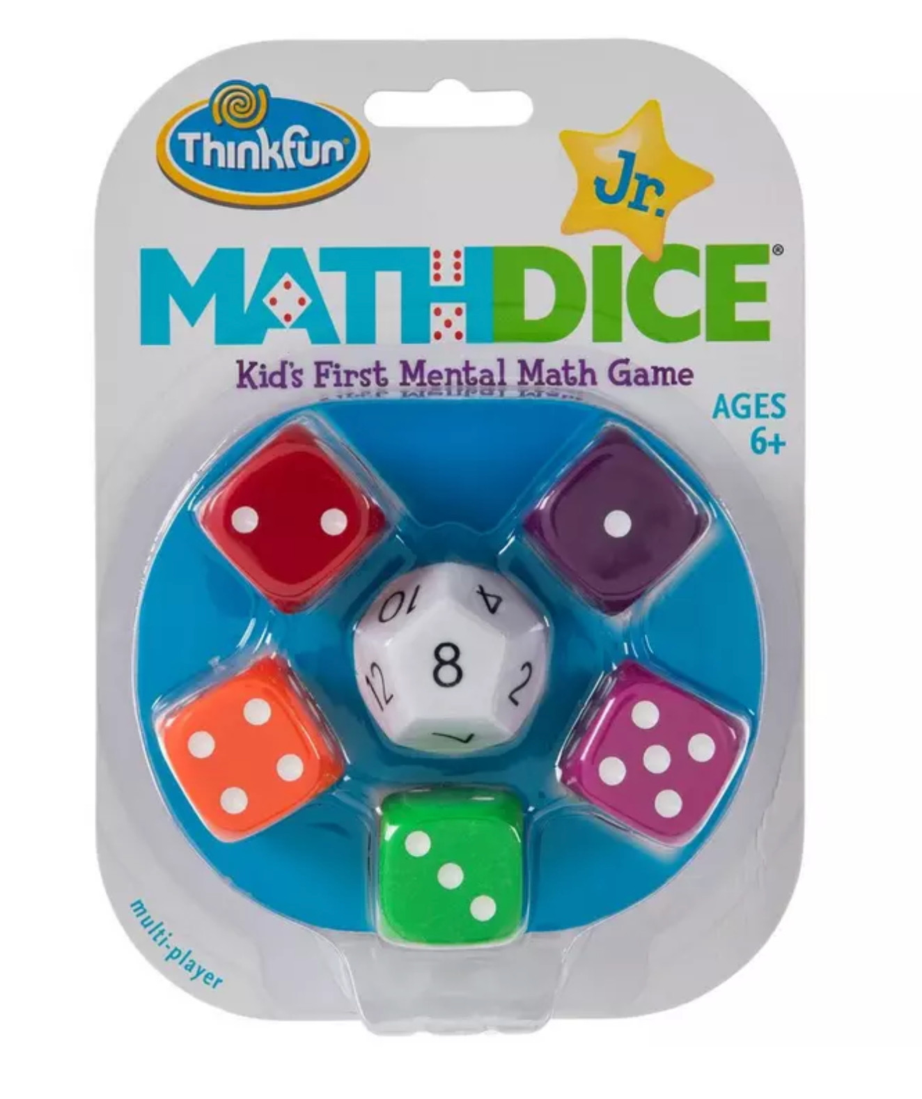 Thinkfun Jr. Math Dice Game Kids First Mental Math Game Ages 6+ Educational Game