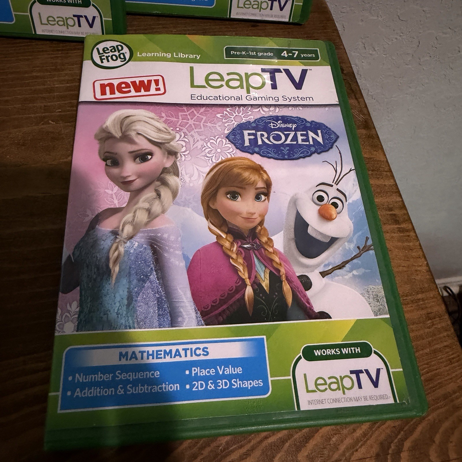 Leap Frog Leap TV Game Controller & Lot Of 4 Sports Frozen Dance Kart Racing