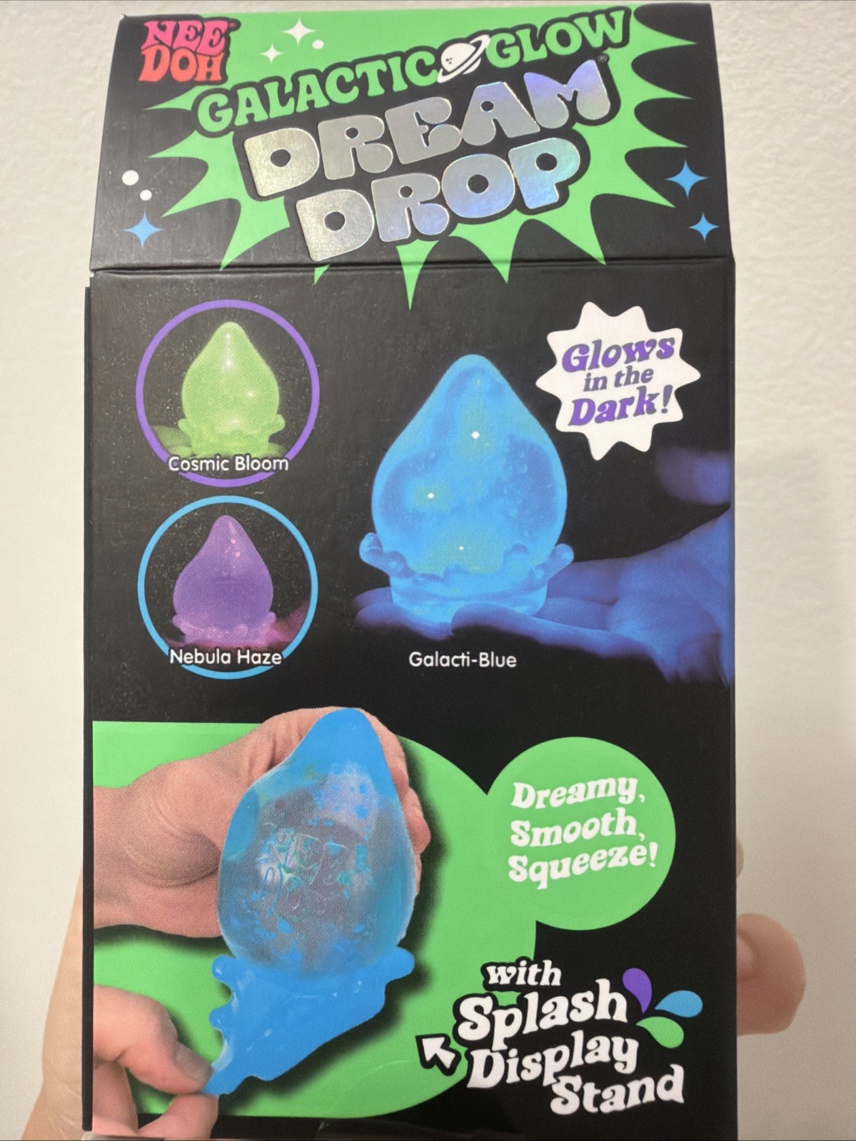 BLUE Needoh Nee Doh Galactic Glow Dream Drop EXTREMELY RARE AUTHENTIC