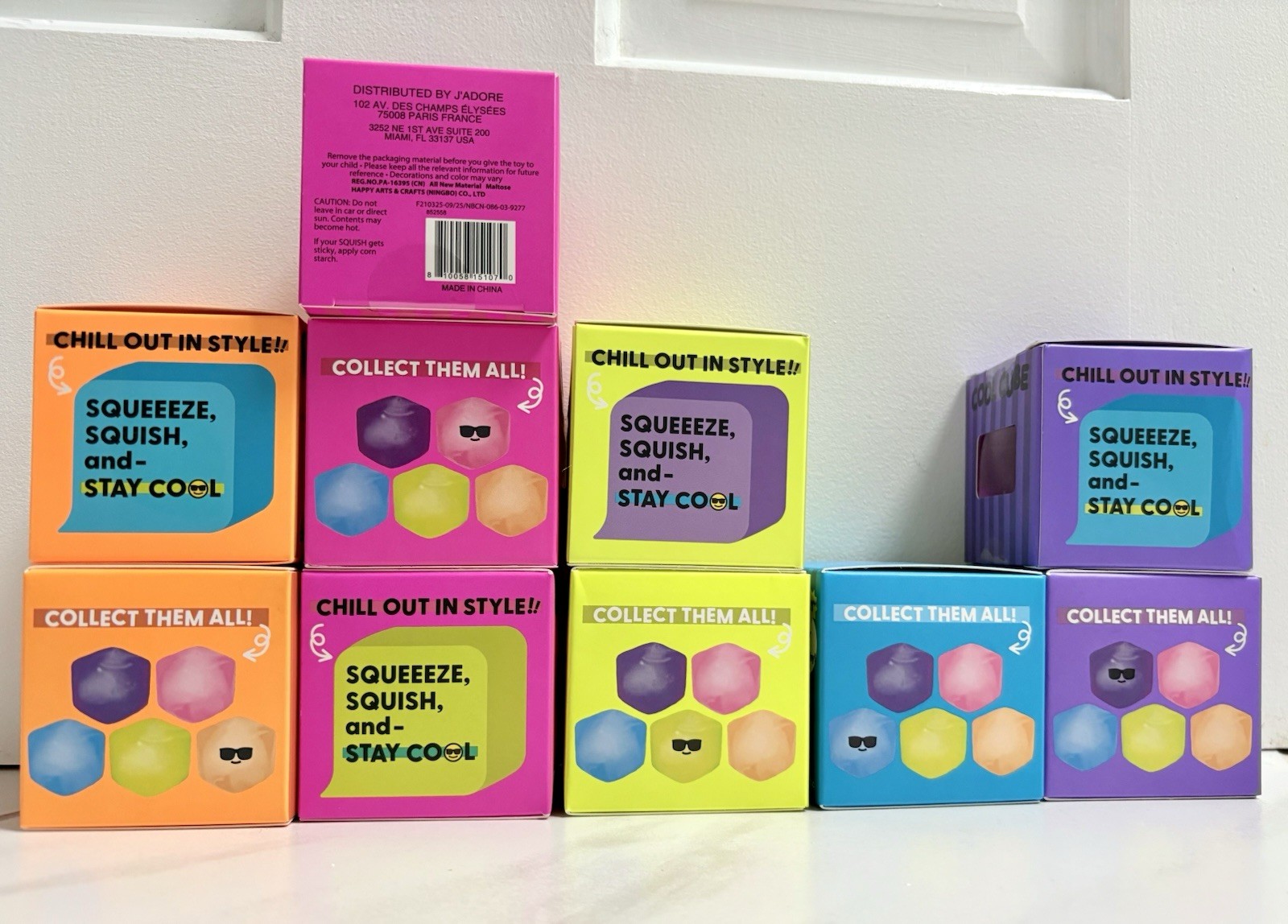 ** TEN**J’ADORE Cool Cube Super Duper Squishy Tactile Squeeze Toy—FREE SHIP