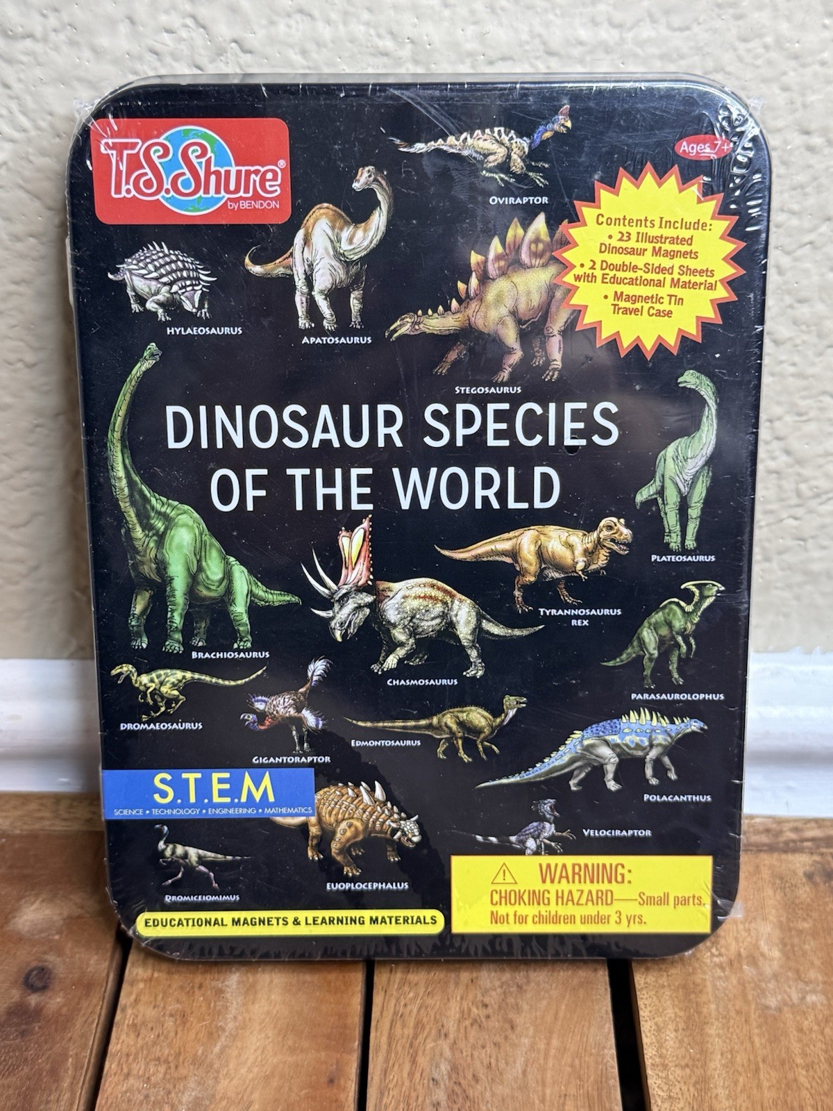 Dinosaur Species of World T.S.Shure Educational Magnets STEM NEW Factory Sealed