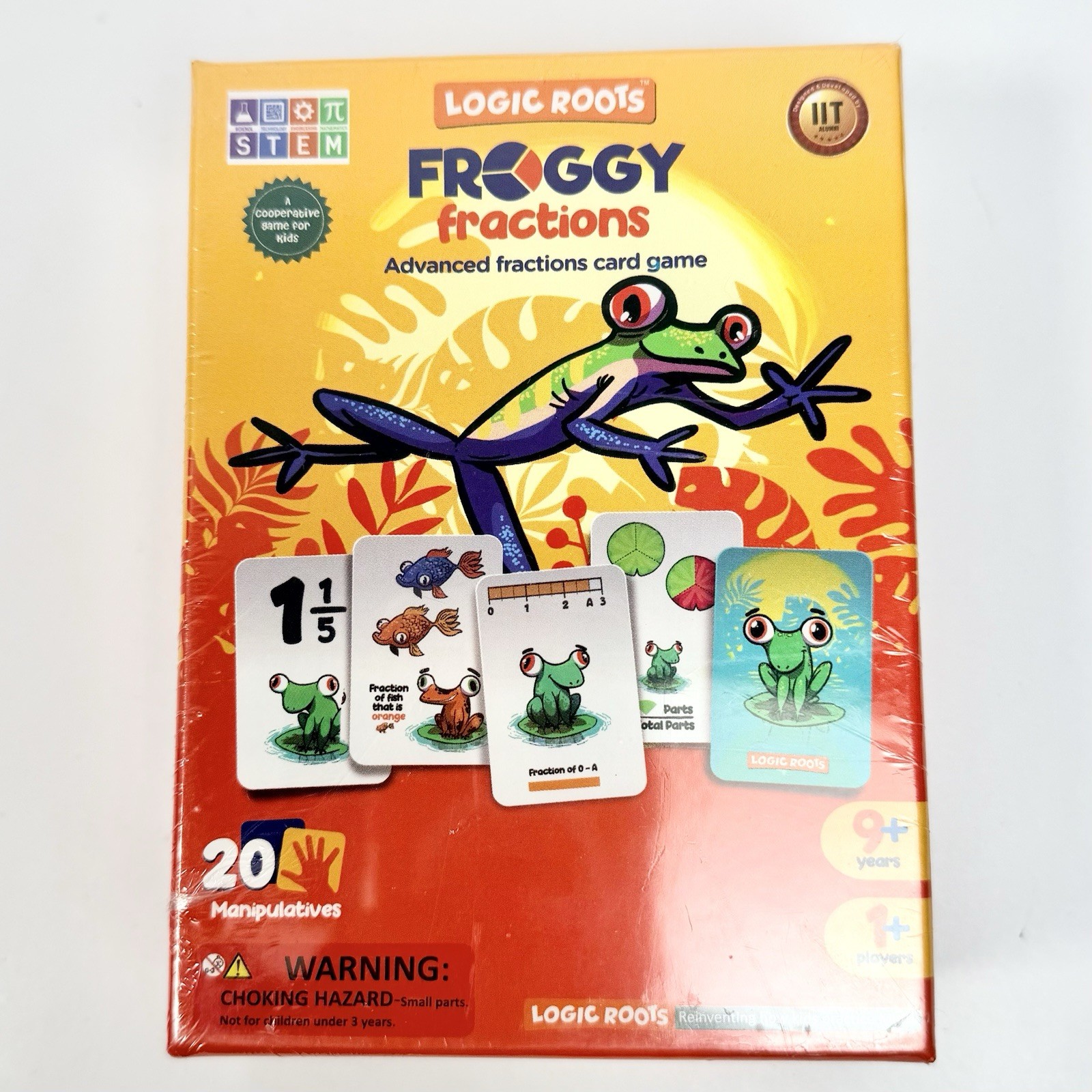 Logic Roots Froggy Fractions Math Card Game STEM Learning – Sealed (Ages 9+)