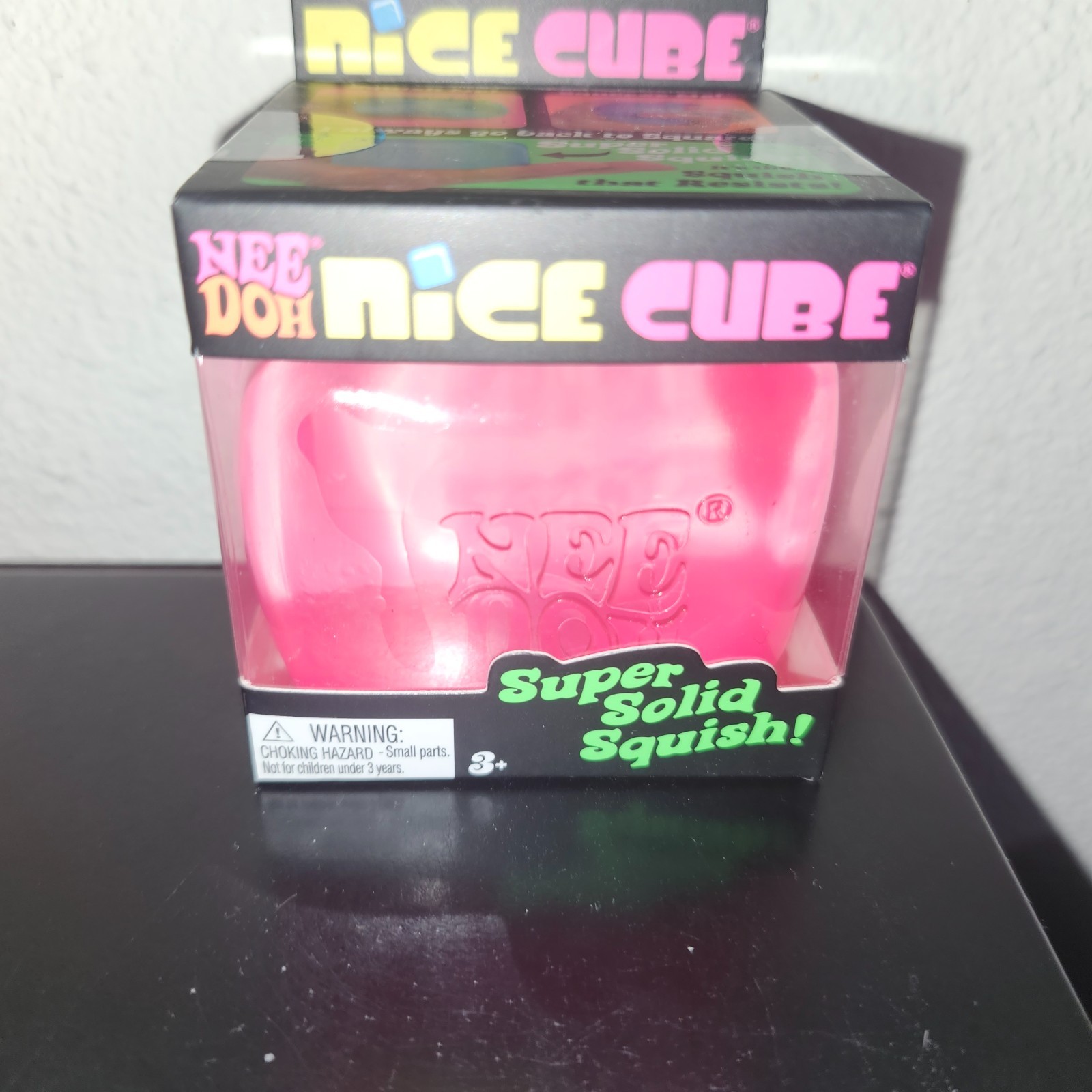 Schylling NeeDoh Nice Cube Super Solid Squish Pink Toy, FAST SHIPPING!