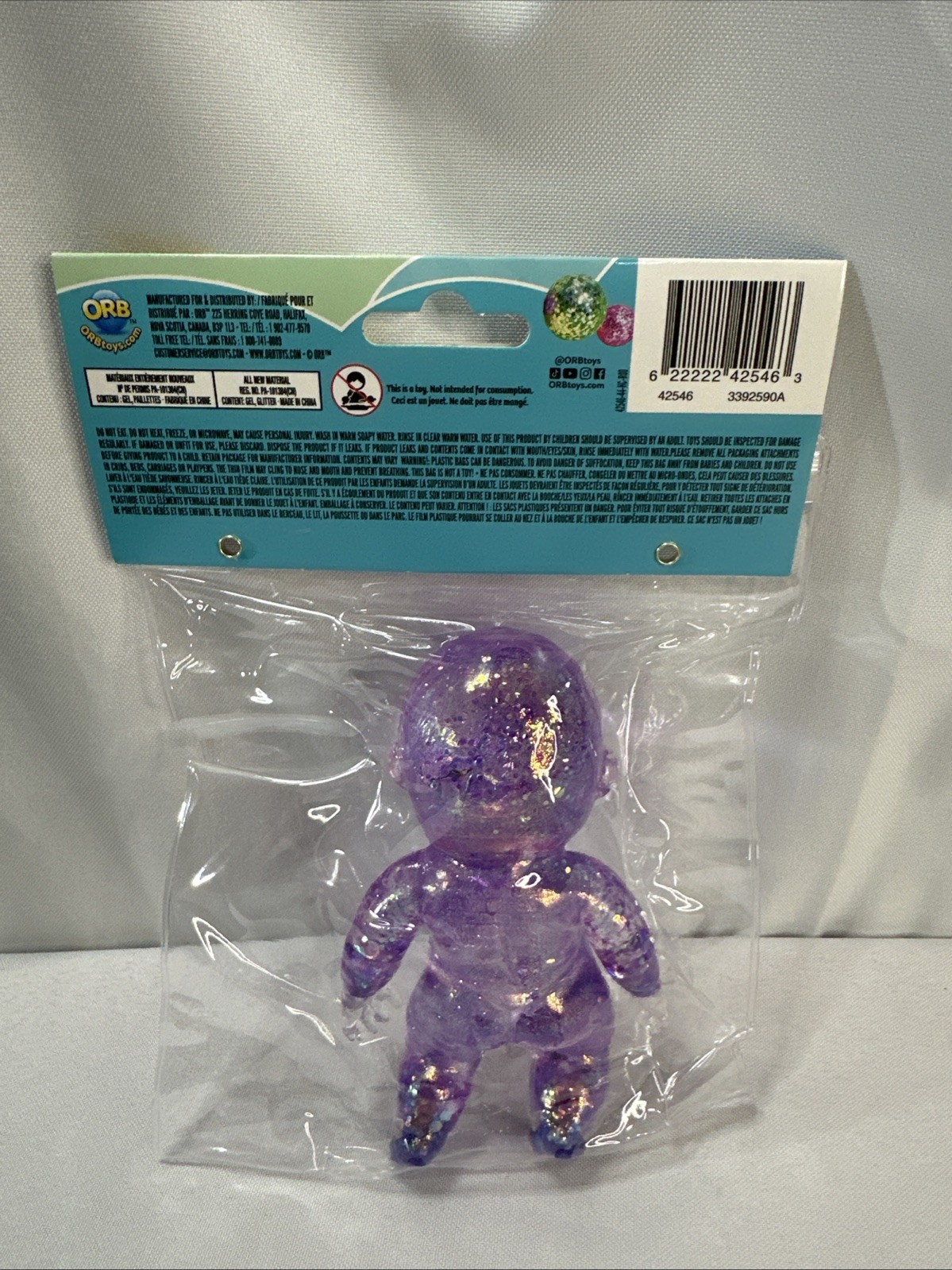 Sugar Swaps Baby Tactile Glitter Squeezable Sensory Toy ORB Curiosities Purple