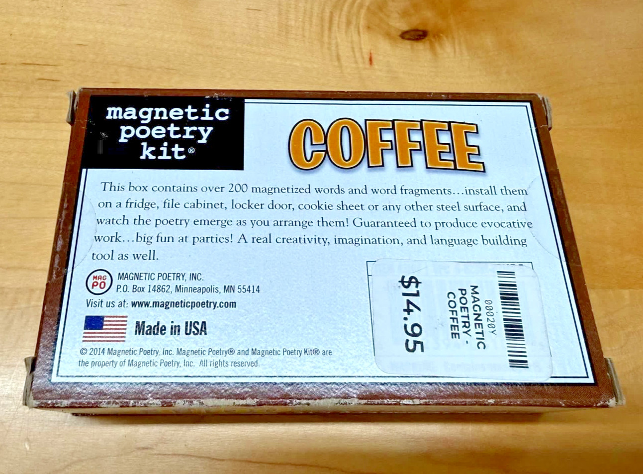 Magnetic Poetry Kit Coffee 200+ Words Fridge Magnets NEW SEALED
