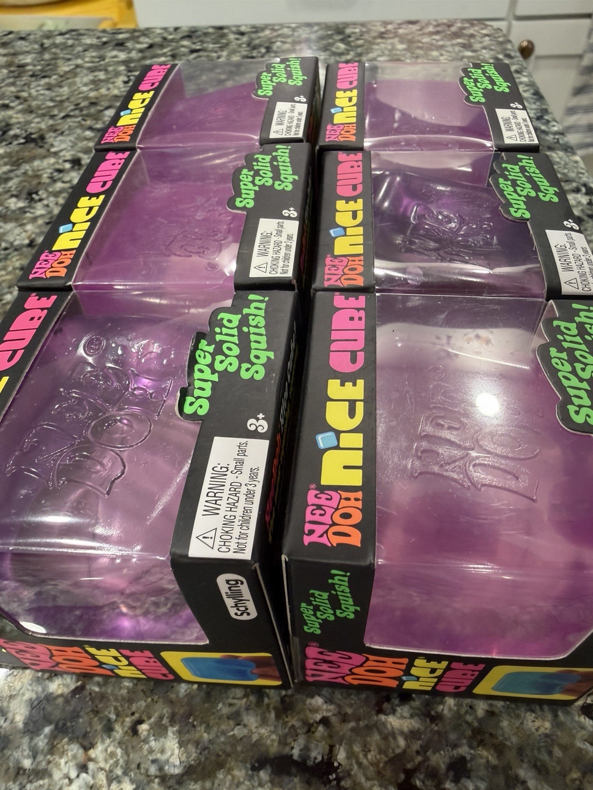 Quanity 6 Needoh nice cubes all PURPLE in lot