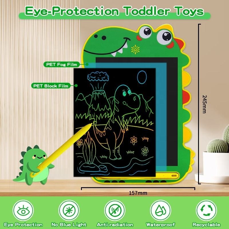 Three (x3) (Pink, Blue & Green) Writing Tablet for Kids