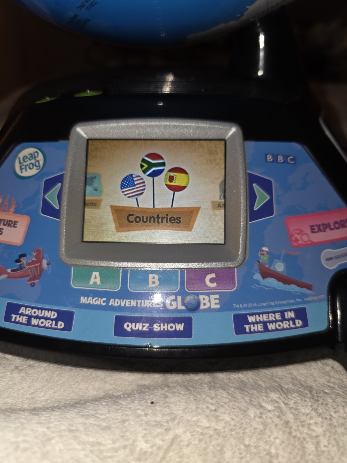 LeapFrog 80-605400 Magic Adventures Globe Educational Toy Tested New Batteries