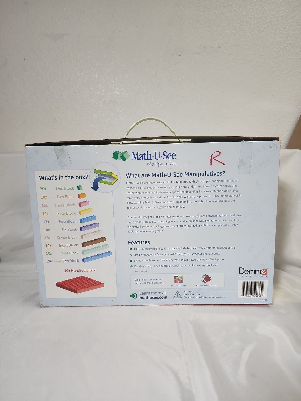 Math-U-See Integer Block Kit COMPLETE Educational Math Tool Set, JJ-B-34