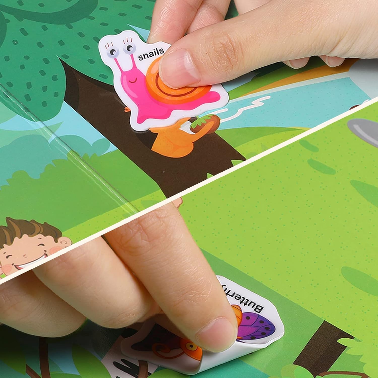 Jelly Reusable Sticker Books for Toddlers 1-3 2-4 , Portable Travel Toys Stic…