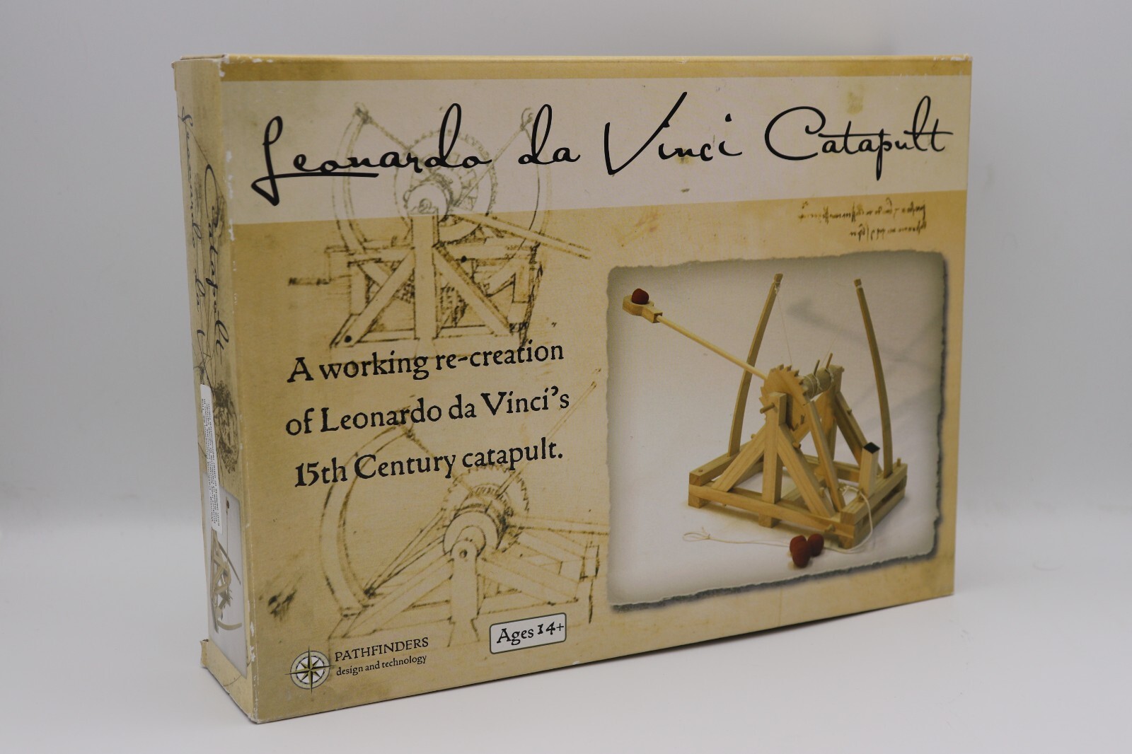 Leonardo da Vinci Catapult Toy Wooden Model Building Kit Age 12+ Pathfinders NEW
