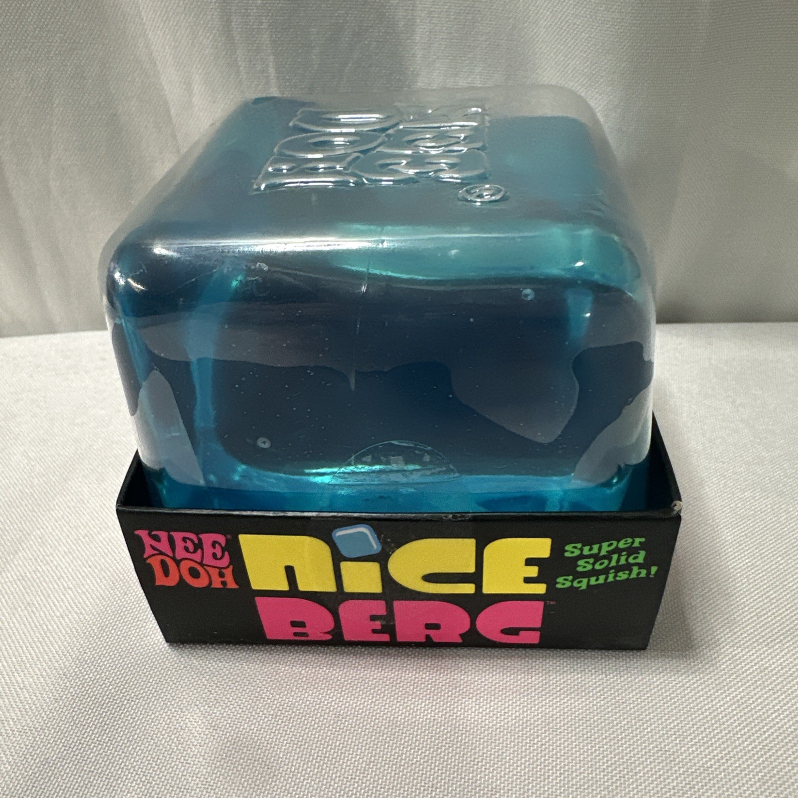 NeeDoh Nice Berg Blue XL Giant Nee Doh Niceberg Squishy Cube Ice