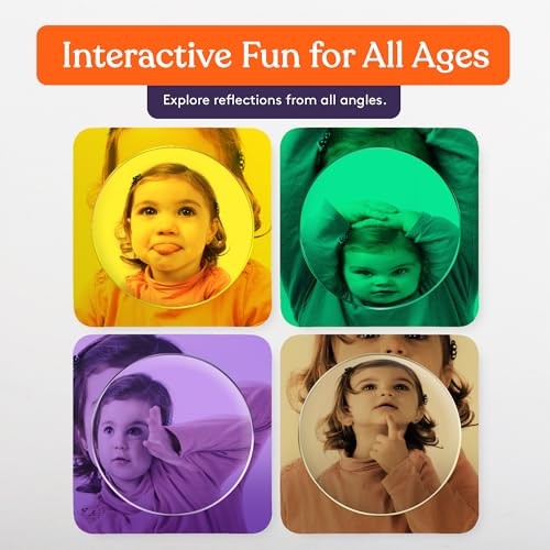 Sensory Bubble Wall Mirror – Multi Color Interactive Acrylic Mirrors for Wall