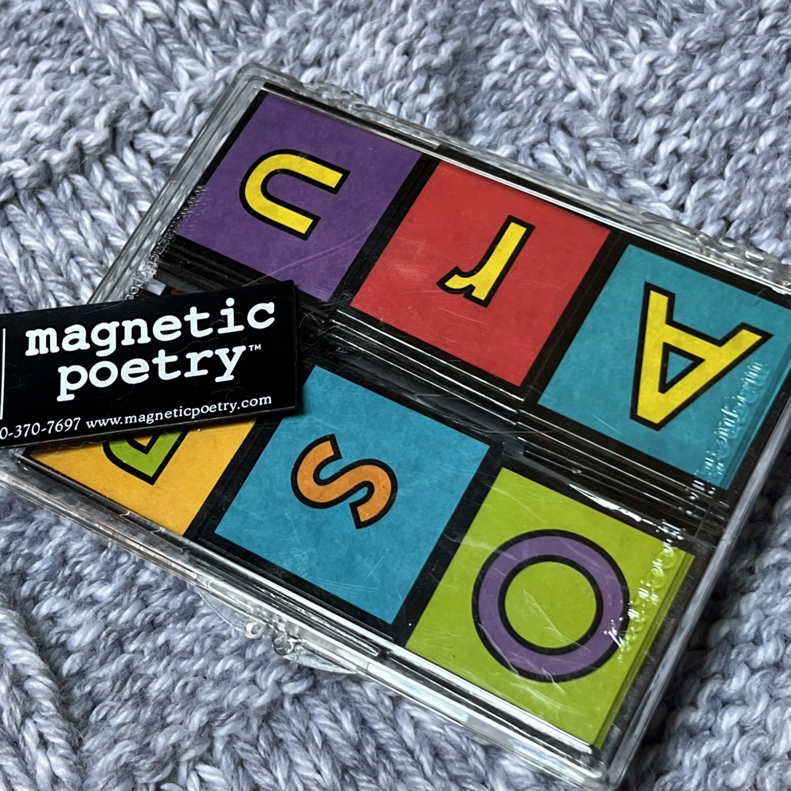 A Kid’s Guide To Magnetic Poetry Lot of Tiles (words/letters) and Book 2003
