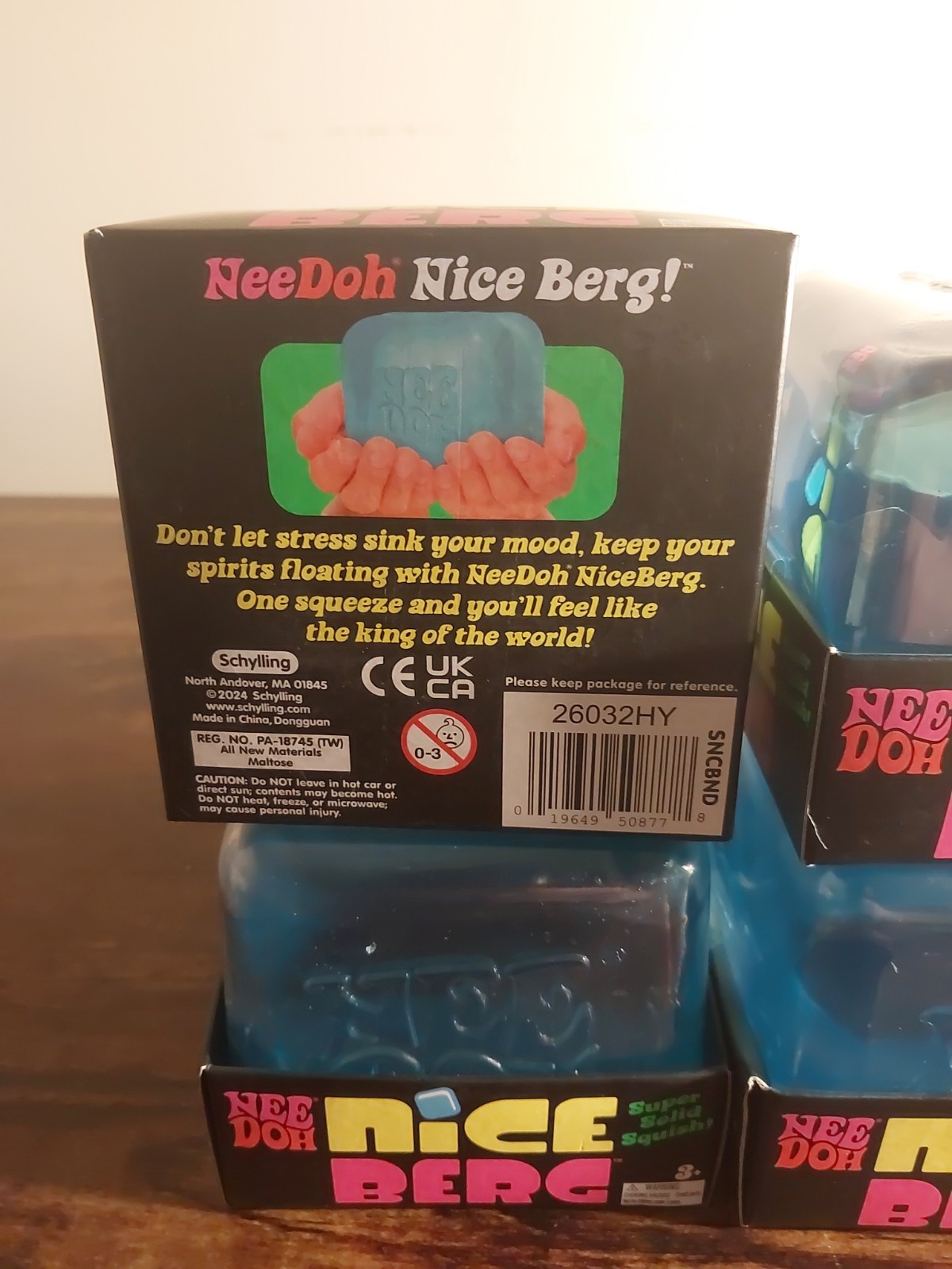 NeeDoh Nice Berg Blue XL Giant Nee Doh Cube New Sealed Lot Of 4 FREE FAST SHIP
