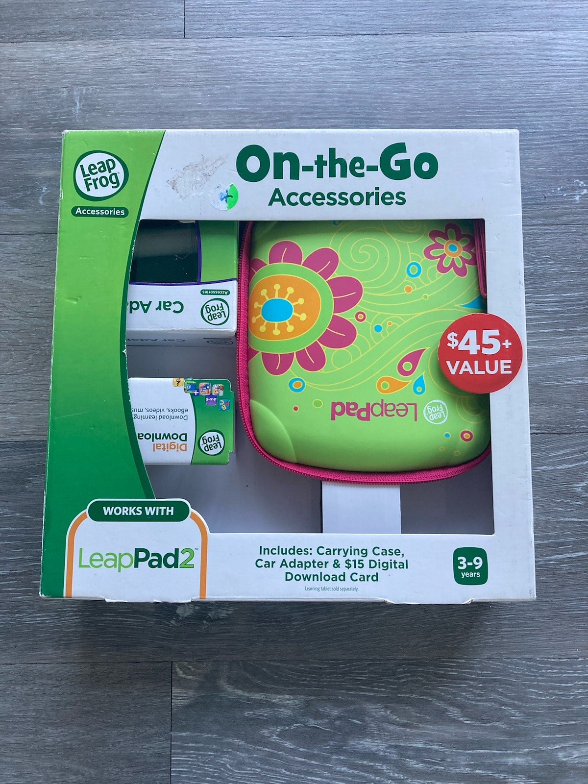 Leap Frog Leappad 2 Leap Pad On-the-Go Accessories Case Car Adapter NEW IN BOX