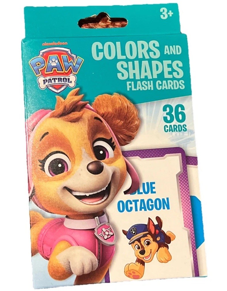 Paw Patrol Learning Flashcards – Set Of 2 – Numbers & Colors/Shapes